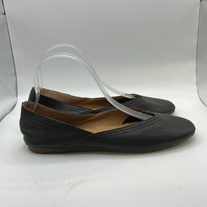 Lucky Brand Alba Slip On Shoes Flats Black Leather Womens Size 7.5 M